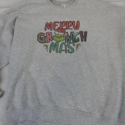 Merry Grinchmas 2XL Sweater, Blue Scarf, Winter Wonderland Adjustable Bracelet
