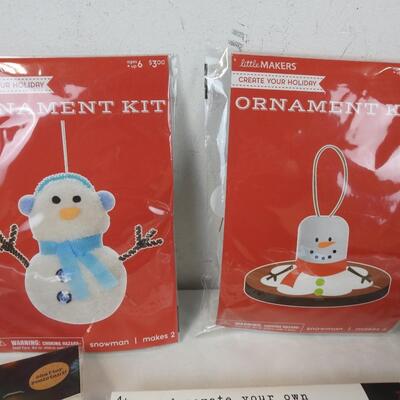 Decorate your Own Ornaments, Christmas Bingo, 2 Ornament Kits - New