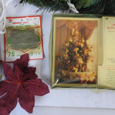 13 pc Christmas Decor, Greetings Cards, Ceramic Bell, Pyramid Ornaments
