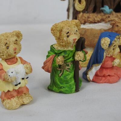 Lighted Bear Nativity Set, Works