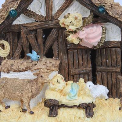 Lighted Bear Nativity Set, Works