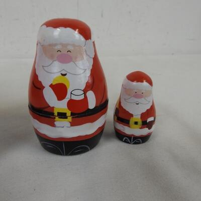 Wooden Santa Nesting Doll