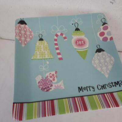 Christmas Lot: Tray for Santa's Cookies and Milk, Tree Scented Candle