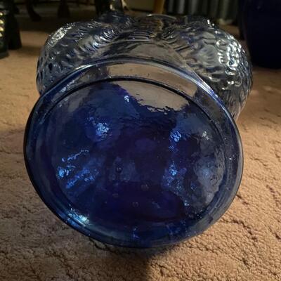 Large blue peanuts jar
