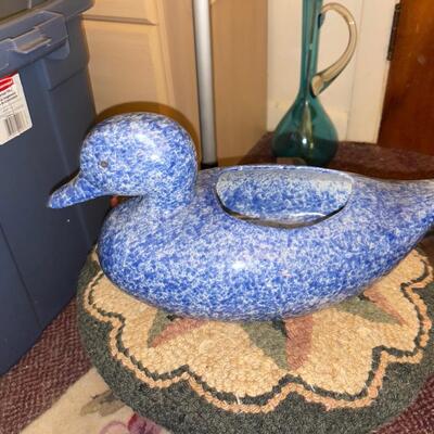 bleu cordon ceramic duck dip dish