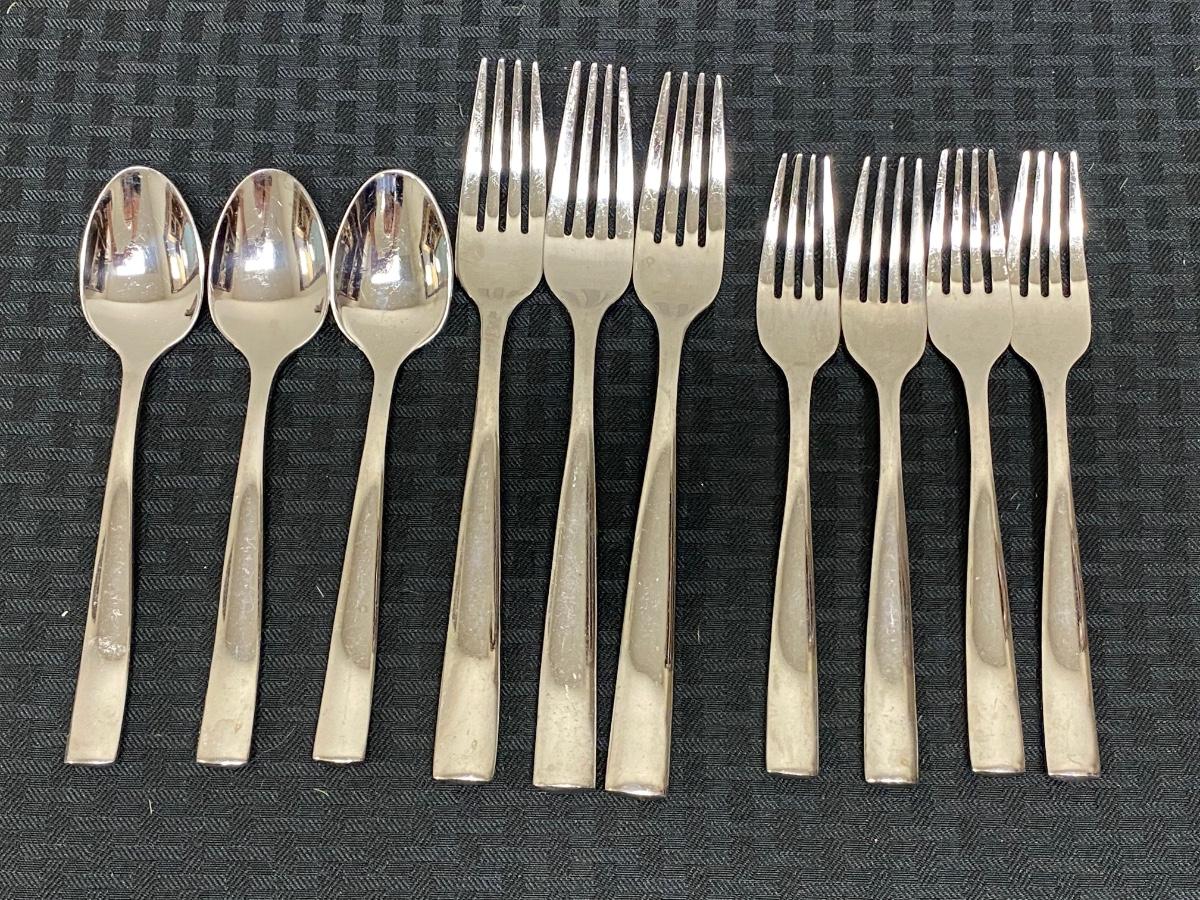 Sleek Modern Style Flatware Silverware Forks Spoons Barenthal 18/10 Stainless