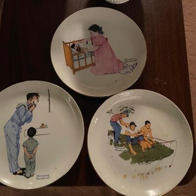 Norman Rockwell plates.