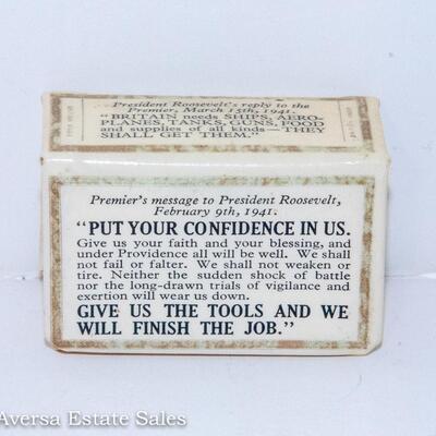 Winston Churchill Propaganda Matchbox Cover