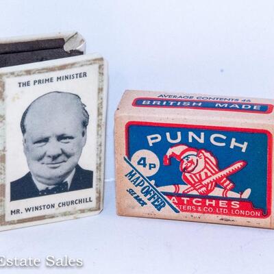 Winston Churchill Propaganda Matchbox Cover