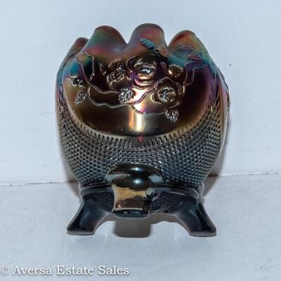 NORTHWOOD GLASS - CARNIVAL GLASS ROSE BOWL
