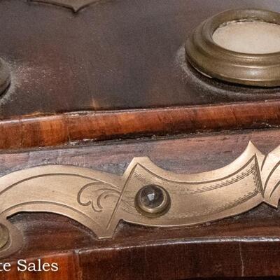 UNIQUE AND UNSUAL ANTIQUE ROSEWOOD JEWELRY BOX