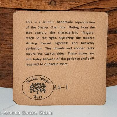 SHAKER OVAL BOX - 1970s REPRODUCTION