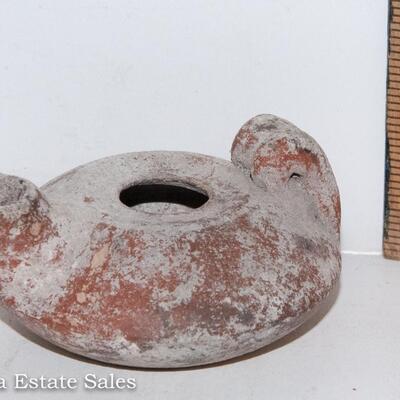 ANCIENT TERRACOTTA OIL LAMP