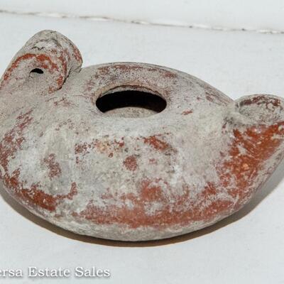ANCIENT TERRACOTTA OIL LAMP