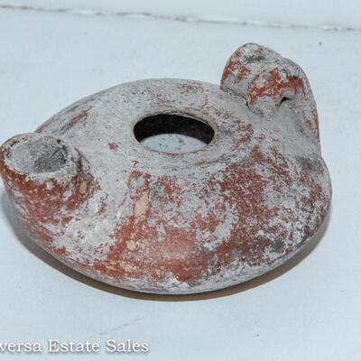ANCIENT TERRACOTTA OIL LAMP