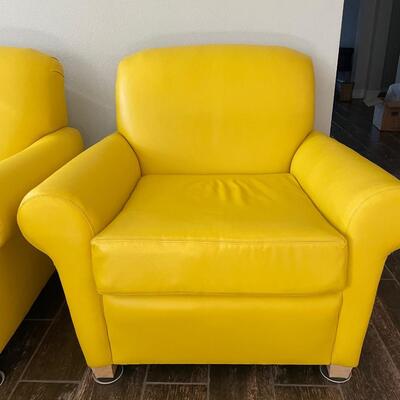 Pair of Leather Club Chairs