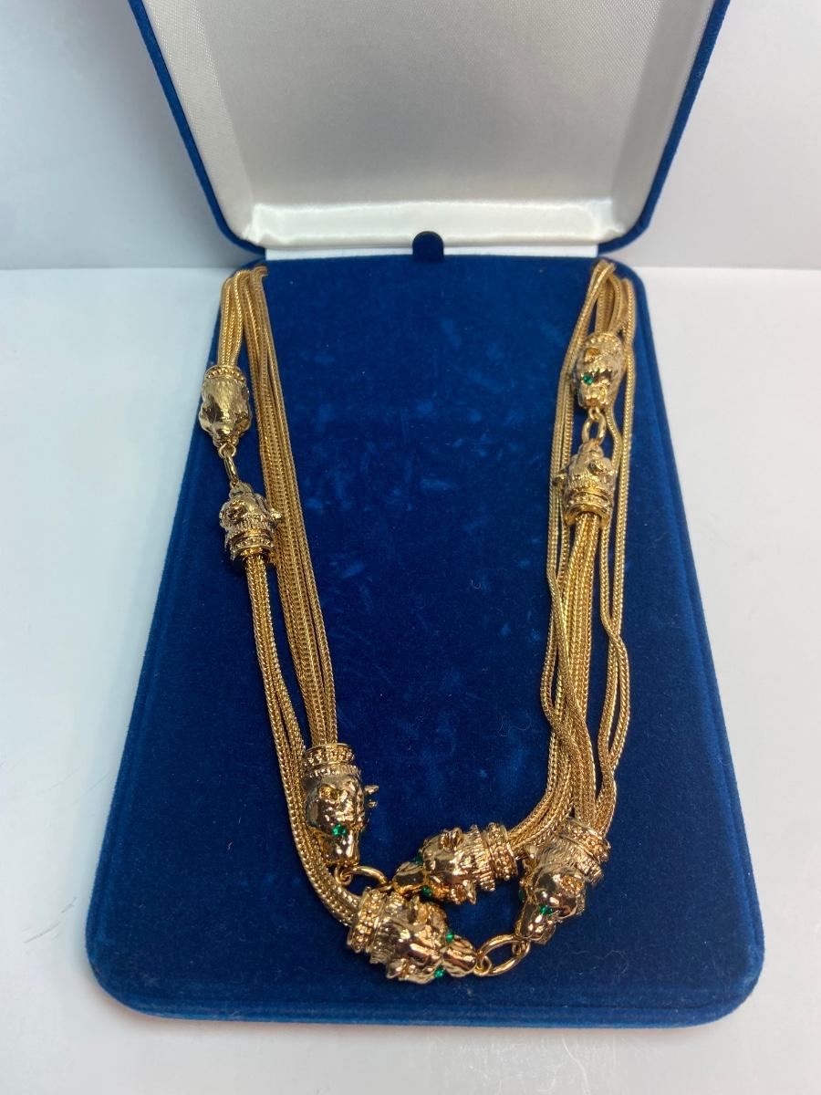 Lot 55 Vintage Camrose Kross JBK Panther Necklace Jackie Kennedy EstateSales