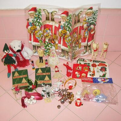 MS Assorted Christmas Decorations Ornaments Stickers Bells Santa Rocket