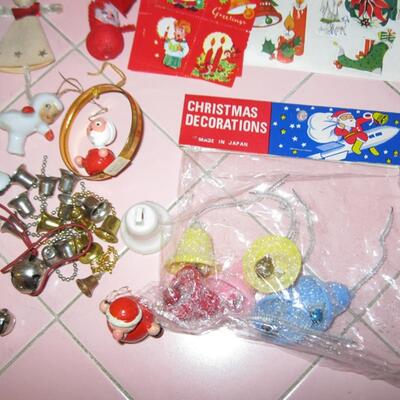 MS Assorted Christmas Decorations Ornaments Stickers Bells Santa Rocket
