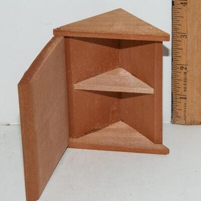 MID CENTURY MODERN - MARQUETRY / INLAID WOODEN DOLL HOUSE FURNITURE