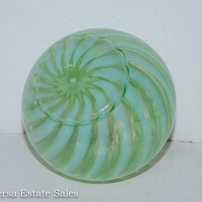 OPALESCENT SWIRL ROSE BOWL