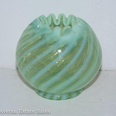 OPALESCENT SWIRL ROSE BOWL
