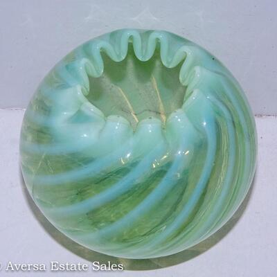 OPALESCENT SWIRL ROSE BOWL