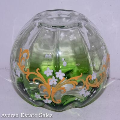 VICTORIAN - ENAMELED ACCENT ROSE BOWL