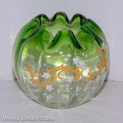 VICTORIAN - ENAMELED ACCENT ROSE BOWL