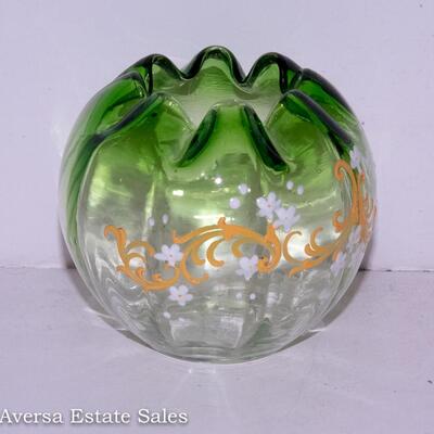 VICTORIAN - ENAMELED ACCENT ROSE BOWL