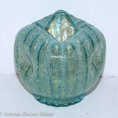 ANTIQUE THOMAS DUGAN ART GLASS ROSE BOWL