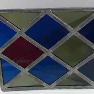 Unique Stained , Salvaged  Glass Panel