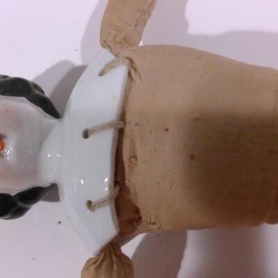 1800 s Porcelain Head & Shoulder Doll  ~ Sawdust filled body