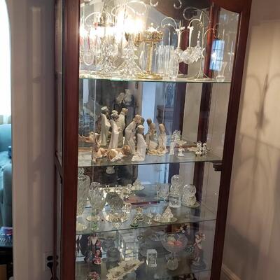 Two display cases