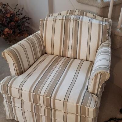 Vintage living room chair slipcovered