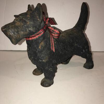 Antique Cast Iron Scottie Dog Doorstop