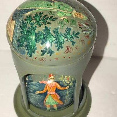 Unique & Beautiful Russian PaÂ·lekh Painted Box ~ Gazebo Style