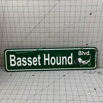 #49 Basset Hound Blvd. Sign