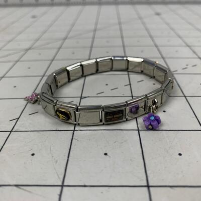#175 Adorable Charm Bracelet w/extra Links