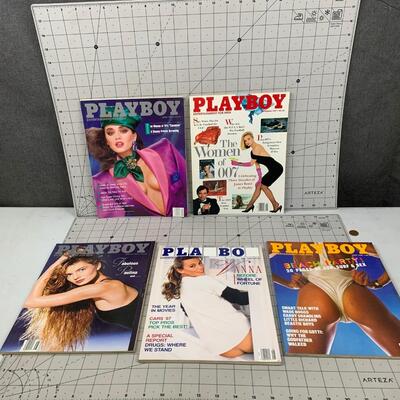 #178 Five 1987 Playboy Magazines