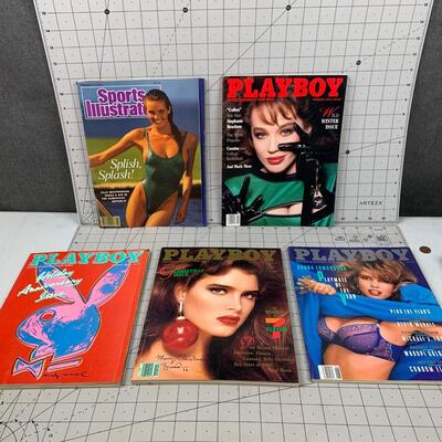 #182 Brooke Shields Playboy & Sports Illustrated 1987 Magazines