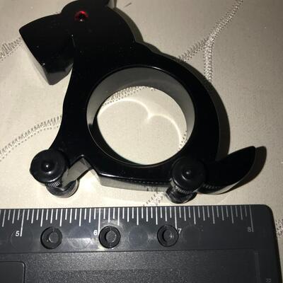 Black Scottie Dog Wheels Bakelite Napkin Rings
