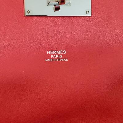 Hermes Toolbox 26 Geranium with Paladium Hardware