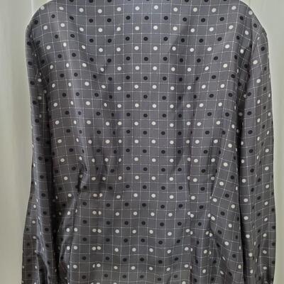 Emporio Armani Gray Silk polka dot blouse - New with tags - never worn