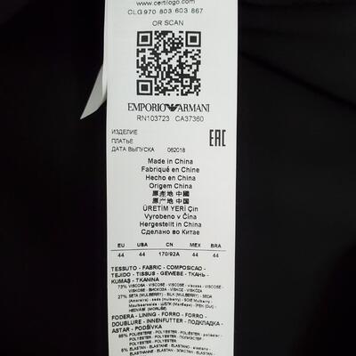 Emporio Armani Flowy Black Polka Dot Dress - New with tags - never worn