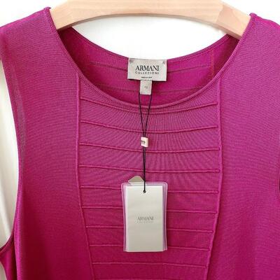 Armani Collezioni Fuschia Ribbed Sheath Dress - New with tags - never worn