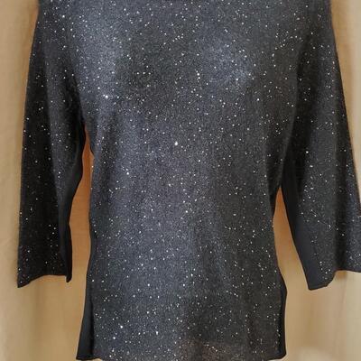 Giorgio Armani Mohair wool, mulberry silk and tiny sequin sparkle sweater