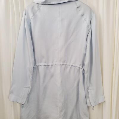 Giorgio Armani light blue 100% silk coat.
