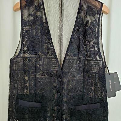 Dolce & Gabbana black lace vest. New with tags, never worn