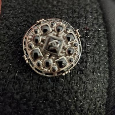 Chanel black layered velvet jacket/vest blazer